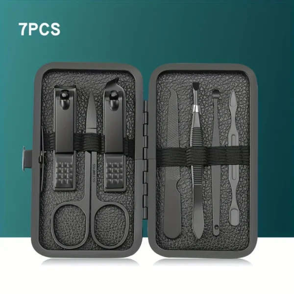 7/10/12/18/20/24PCS Set Professional Manicure Set Kits Stainless Steel Fingernail Toenail Clippers Set with Leather Portable - Image 11