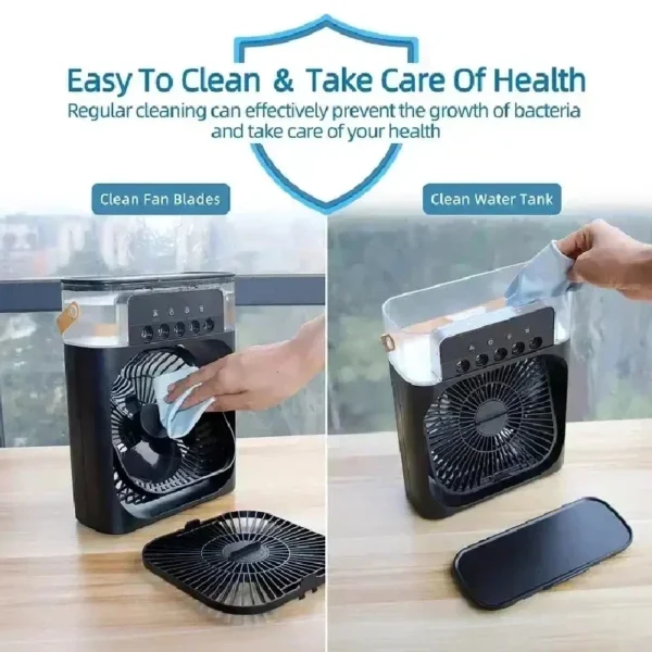 New 3 In 1 Fan AIr Conditioner Household Mini Air Cooler LED Night Light Portable Humidifier Air Adjustment Fan Office Home Fan - Image 11