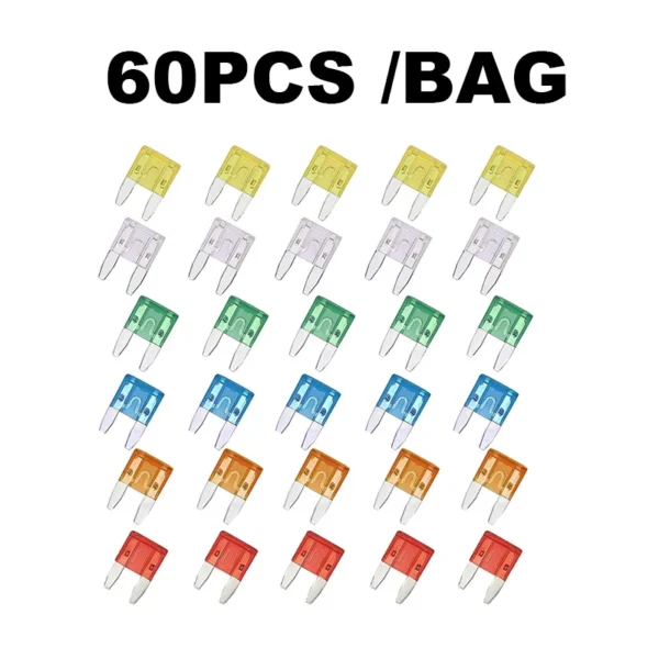Fuse boxes come in various specifications, with 60 and 120PCS not having medium fuses, while 60PCS are packaged in bags - Image 3