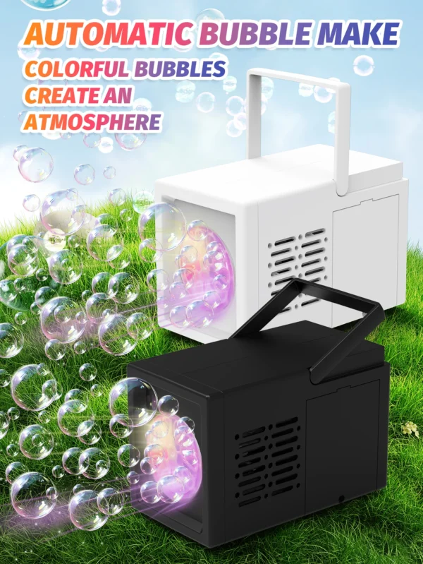 10 hole fully automatic bubble blowing handheld electric bubble machine toy outdoor birthday without battery and bubble water - Image 11