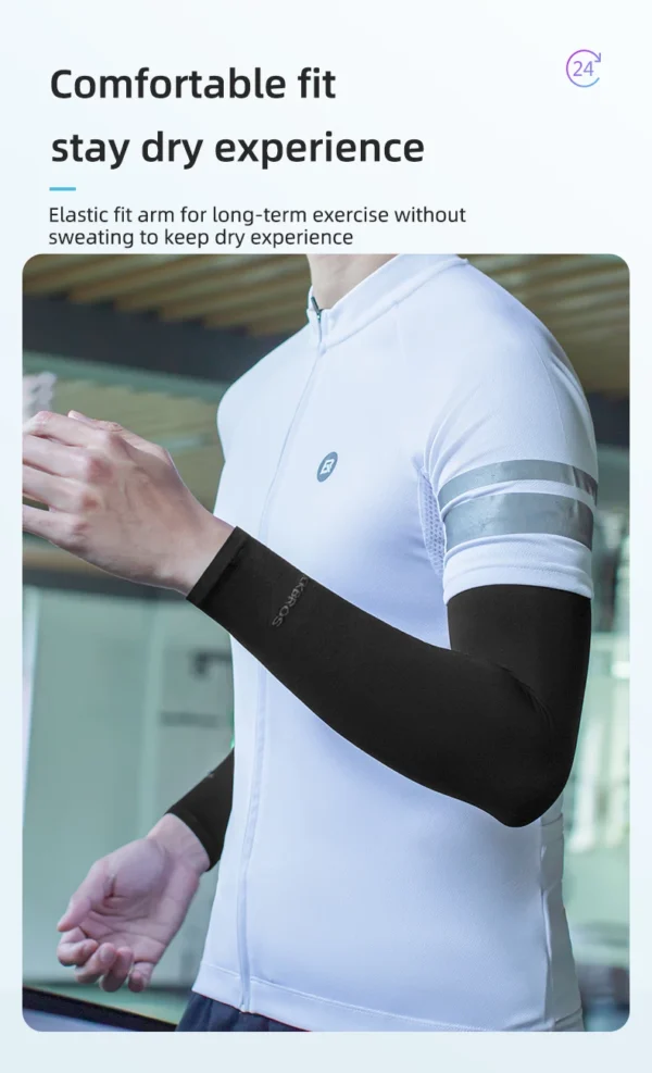 ROCKBROS Ice Silk Bicycle Sleeves Summer Breathable Cycling Arm Protection Outdoor Sun UV Protect Sports MTB Road Bike Sleeves - Image 23