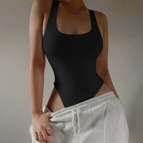 Sleeveless Knit Bodysuit Hot Summer Sexy Bodycon Off Shoulder Halter Tops Casual Street Bodice For Women ClubWear - Image 16