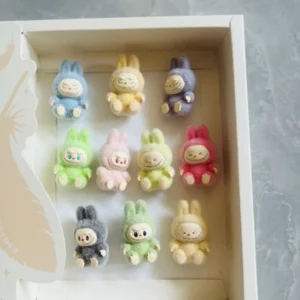 New Mini Labubu Standing And Sitting Posture Doll Cute Toy Desktop Decoration Model Ornaments Christmas Gifts Randomly Send
