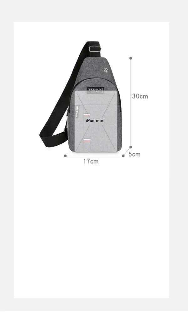 Chest Bag Men's One Shoulder Crossbody Bag Large Capacity Outdoor Sports And Leisure Fashion Small Shoulder Bag Large Capacit - Image 15