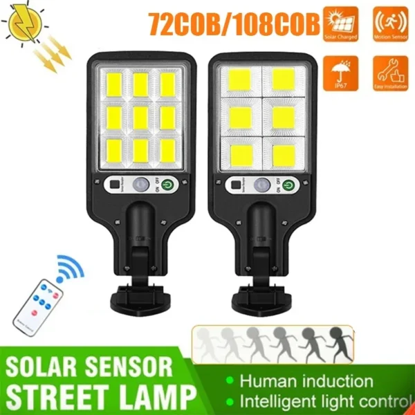 Powerful LED Solar Outdoor Led Courtyard Wall Lamp Rechargeable Human Body Induction Garden Terrace Garage Door Street Lighting - Image 15