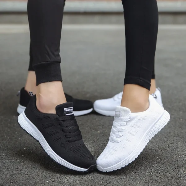 Women Casual Shoes Fashion Breathable Walking Mesh Flat Shoes Sneakers Women 2021 Gym Vulcanized Shoes White Female Footwear - Image 28