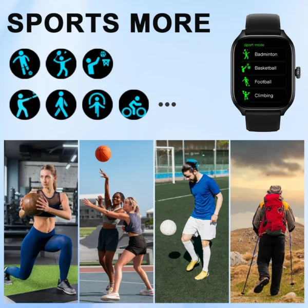 LAXASFIT H9 and H6 Smartwatch Dial to Answer Calls Calorie Tracking Heart Rate Blood Oxygen Monitoring Bluetooth Smart Watch - Image 5