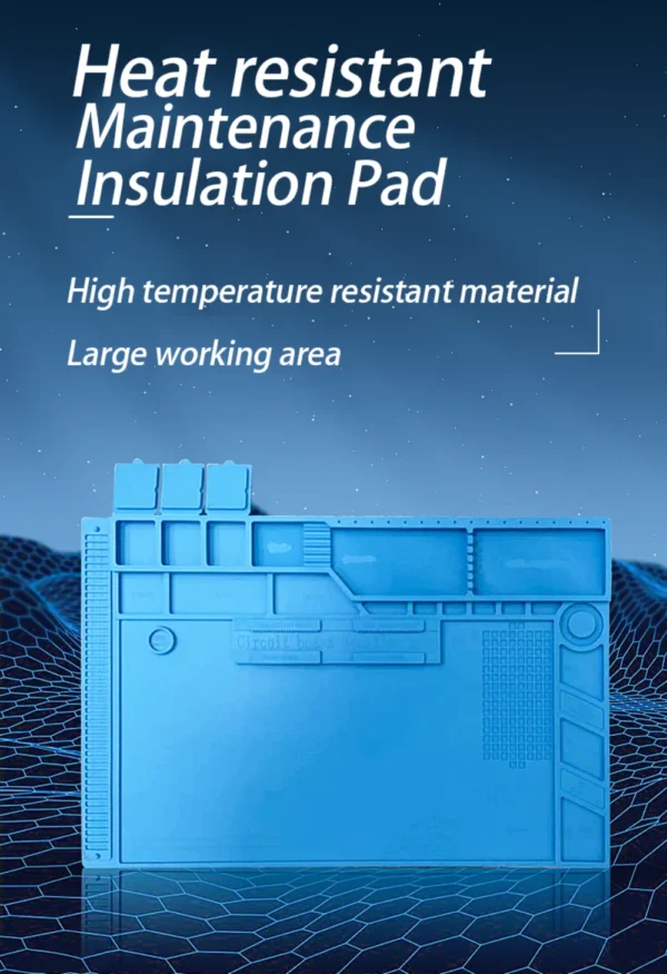 Soldering Station Mat Silicone Work Mat Heat Resistant 932°F Anti-Static Magnetic Mat for Electronic Phone Laptop Watch Repair - Image 21