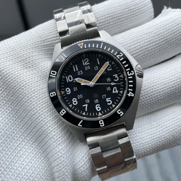 STEELDIVE SD1944 New 45MM Case Black Ceramic Bezel200M Waterproof NH35 Bright Luminous Sapphire Glass Automatic Dive Watch Reloj - Image 10