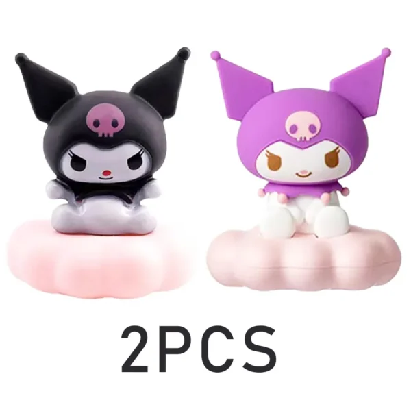 New Kawaii Sanrios Night Light Enamel Cloud Cartoon Kuromi Cinnamoroll Pochacco Small Table Light Illuminating Decoration - Image 8