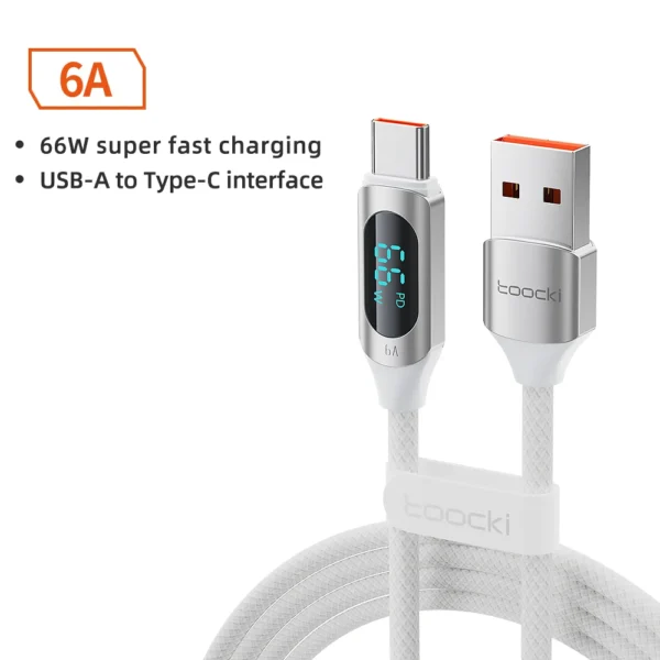 Toocki Type C to Type C Cable 100W PD Fast Charging Charger USB C to USB C Display Cable For Xiaomi POCO F3 Realme Macbook iPad - Image 13