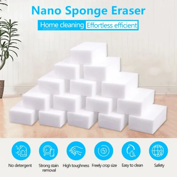 10/20/50/100Pcs Melamine Sponge Magic Sponge Eraser Eraser Cleaner Cleaning Sponges for Kitchen Bathroom Cleaning Tools 10*6*2cm - Image 2