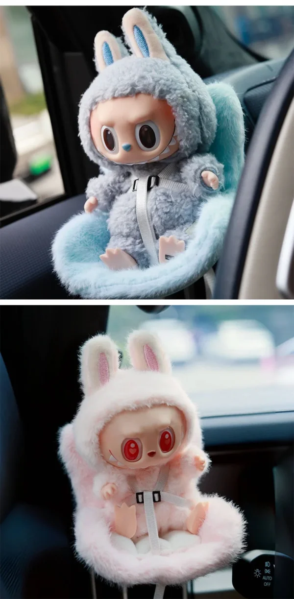 15-17cm doll Seat  Labubu carseat Safety Seat Cute Doll Air Outlet Aromatherapy decoration high-grade Car Interior Decoration - Image 31