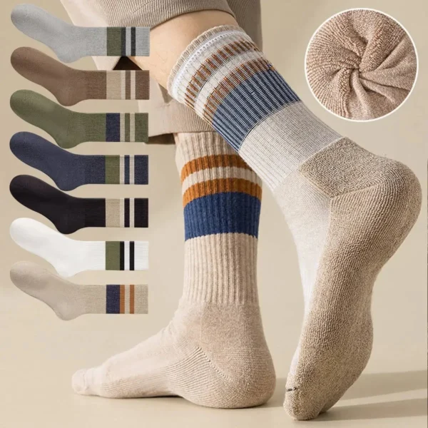 10pairs Breathable Cotton Sports Stockings Men Bamboo Fiber Autumn and Winter Men Socks Sweat Absorption Deodorant Business Sox - Image 15