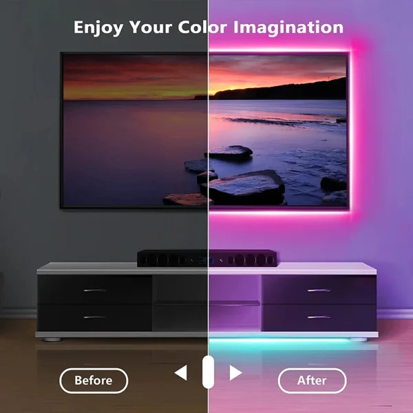 Bluetooth LED Strip Lights Smart SMD 5050 APP Remote Control Flexible Ribbon Diode Lamp Tape TV Backlights Game Room Home Decor - Image 19