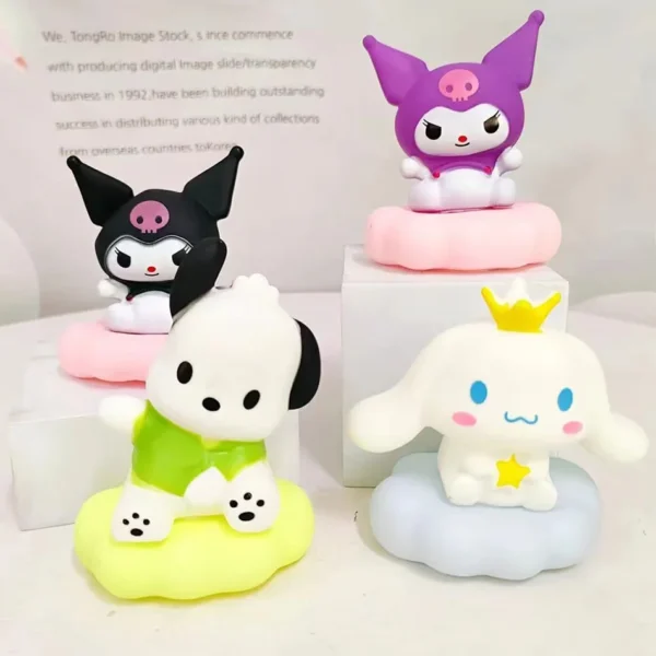 New Kawaii Sanrios Night Light Enamel Cloud Cartoon Kuromi Cinnamoroll Pochacco Small Table Light Illuminating Decoration - Image 15