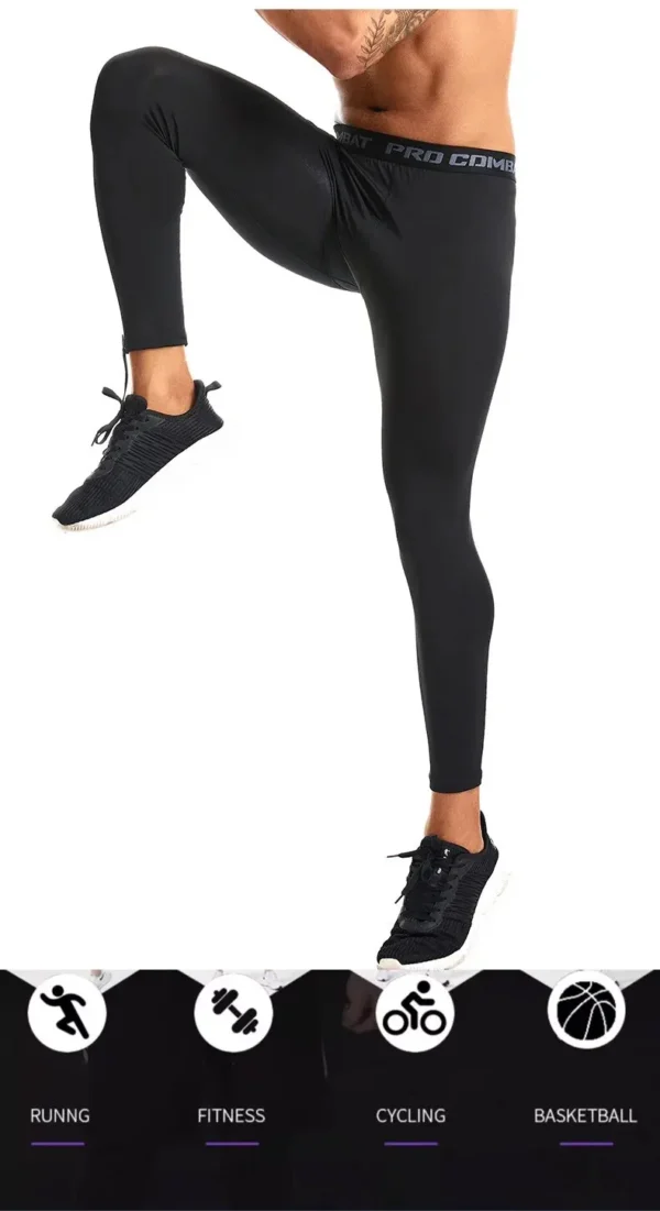 Men's Running Leggings Sportswear Quick Dry Gym Fitness Tights Workout Training Jogging Sports Trousers Compression Sport Pants - Image 11