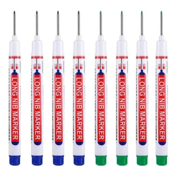 8Pcs/Set 20mm Deep Hole Long Nib Head Markers For Metal Perforating Pen Waterproof Bathroom Woodworking Decoration Multi-Purpose - Image 9
