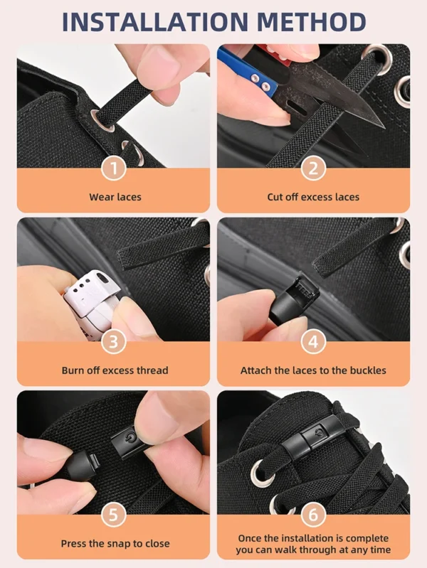 8mm No Tie Shoe Laces Press Lock Shoelaces Without Ties Elastic Laces Sneaker Kids Adult Widened Flat Shoelace for Shoes - Image 38
