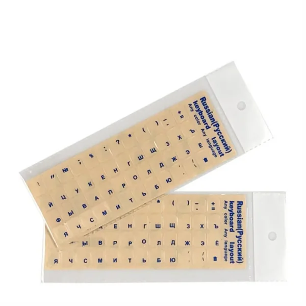 Russian English Transparent Keyboard Stickers Korean Hebrew Language Alphabet for Computer PC Dust Protection Laptop Accessories - Image 12