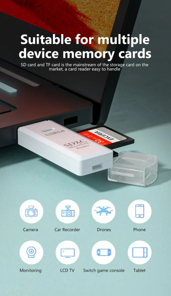 2 in 1 USB 3.0 Card Reader Micro TF sd card Reader usb adapter High Speed Cardreader TF Memory card For PC Laptop Accessories - Image 14