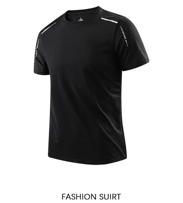 CHRLCK Men's Running Quick Drying T-shirts Breathable Hiking Fishing Tees Soft Elasticity Outdoor Sports Short Shirt Summer - Image 18