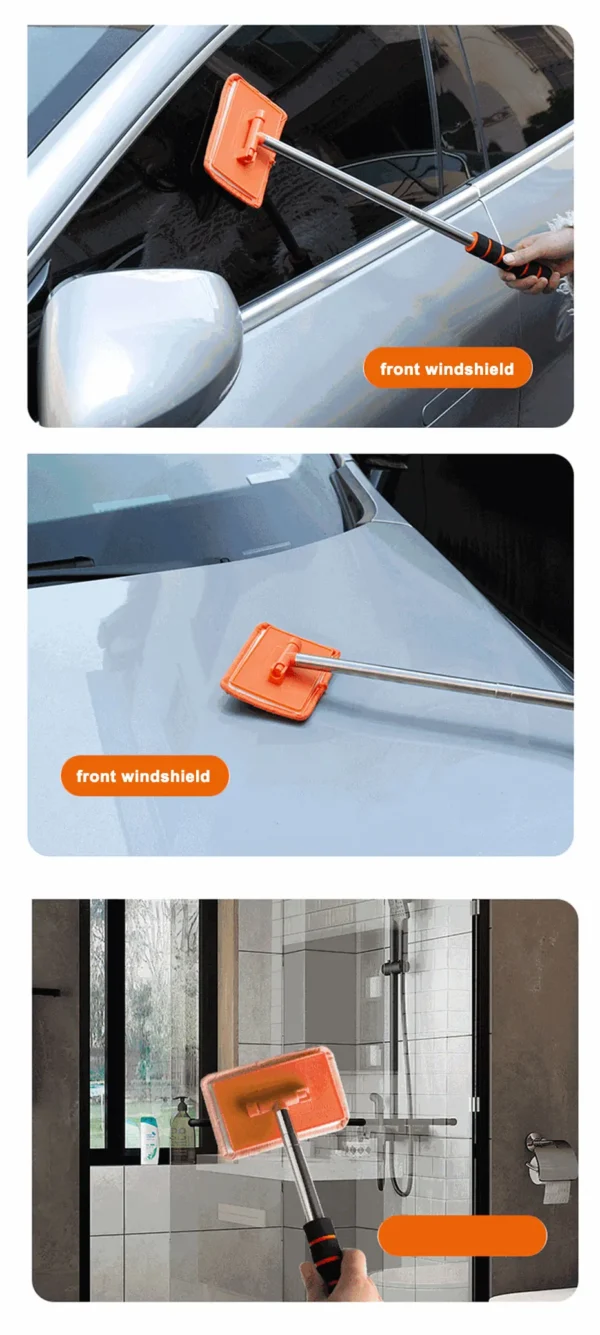 SEAMETAL Car Front Windshield Defogging Brush Telescopic Long handle Car Household Glass Clean Brushes Dust Remover Tool - Image 18