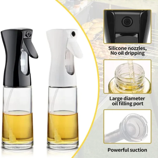 Oil Spray for Cooking - Olive Oil Dispenser Bottle Sprayer Mist-Reusable Food Grade Oil Vinegar,Spray Bottle Kitchen Accessories - Image 2