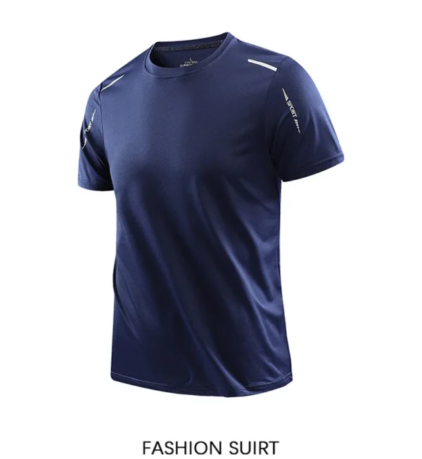 CHRLCK Men's Running Quick Drying T-shirts Breathable Hiking Fishing Tees Soft Elasticity Outdoor Sports Short Shirt Summer - Image 19