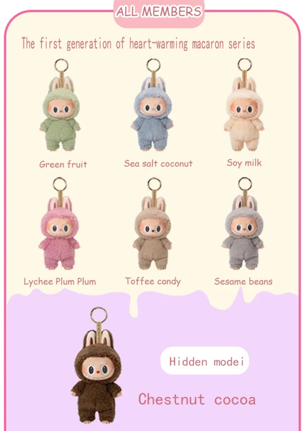 100% Genuine Original Labubu The Monster Macaroon Blind Basic Ethylene Base Type Chain Pendant Collectible Gifts - Image 34