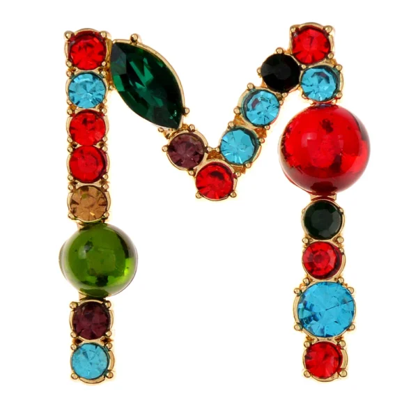 CINDY XIANG 26 Letters Rhinestone Alphabet Brooch Letter Pin Colorful Design Fashion Jewelry ABC Pin High Qulaity Winter Gift - Image 23