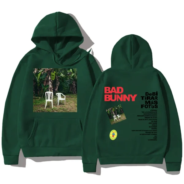 DTMF Debí Tirar Más Fotos Hoodies BAD BUNNY 2025 New Album Sweatshirt Harajuku High Street Pullover Fans Gift Fleece Streetwear - Image 10