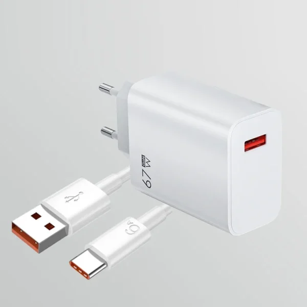 67W USB Fast Charger With 6A Type C Cable Phone Power Adapter For Xiaomi Mi 12 POCO X5 X4 Pro Redmi Note 10 11 Charging Adapter - Image 7