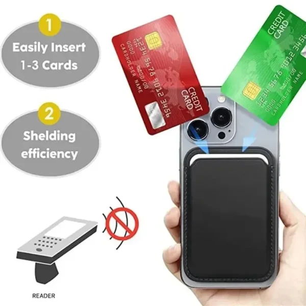 Leather Wallet Case For iPhone 15 Pro Max Magsafe Wallet Leather Compatible For iPhone 14 13 12 Card Holder with MagSafe Magnet - Image 3