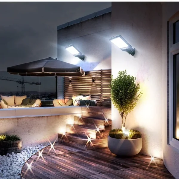 Powerful LED Solar Outdoor Led Courtyard Wall Lamp Rechargeable Human Body Induction Garden Terrace Garage Door Street Lighting - Image 14