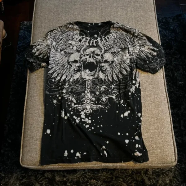 American street new fashion xzavier double-sided oversized printed cotton top personalized hip-hop Harajuku retro clothing - Image 41