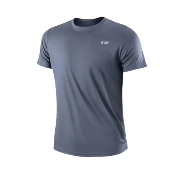 Men's Quick Dry Short Sleeve Gym Running Moisture Wicking Round Neck T-Shirt Training Exercise Gym Sport Shirt Tops Lightweight - Image 9