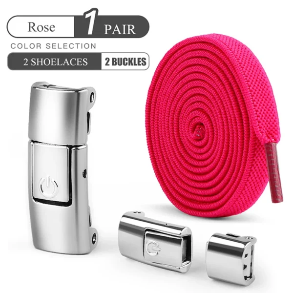 8mm No Tie Shoe Laces Press Lock Shoelaces Without Ties Elastic Laces Sneaker Kids Adult Widened Flat Shoelace for Shoes - Image 23
