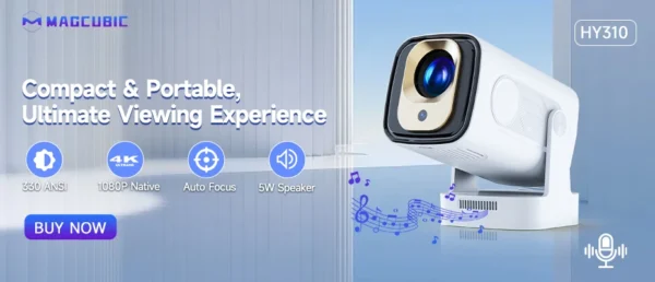 Magcubic Projector HY300 PRO 4K Android 11 Dual Wifi6 260ANSI Allwinner H713 BT5.0 1080P 1280*720P Home Cinema Outdoor Projetor - Image 11