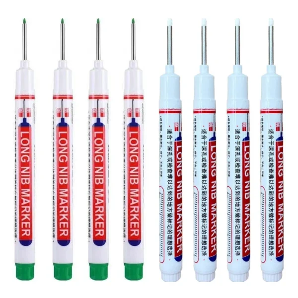 8Pcs/Set 20mm Deep Hole Long Nib Head Markers For Metal Perforating Pen Waterproof Bathroom Woodworking Decoration Multi-Purpose - Image 26