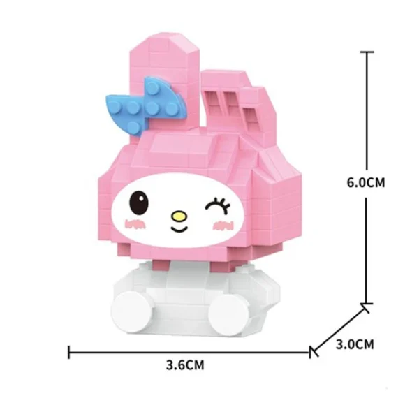 Sanrio Anime Hello Kitty My Melody Cinnamoroll Pompompurin Kuromi Friends Building Blocks Bricks Girl Children Kid Toy Gift Set - Image 12