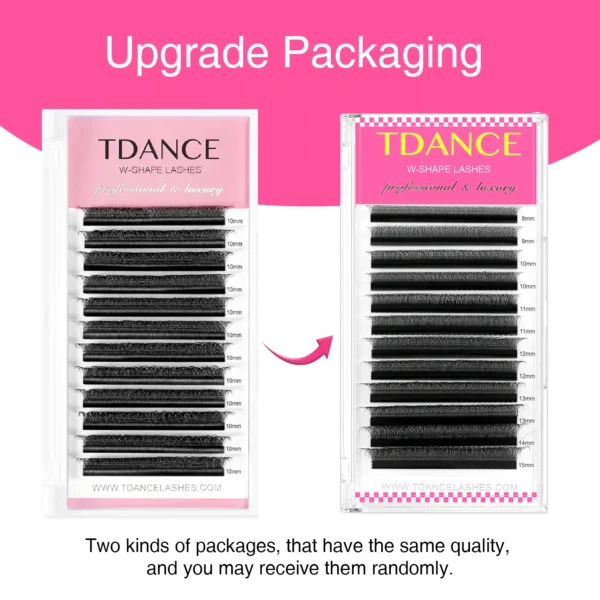 TDANCE 3D 4D 5D 6D Premade Fans Eyelash Extension W Style Faux Mink Natural Soft Bloom Lash Automatic Flowering Volume Eyelashes - Image 2