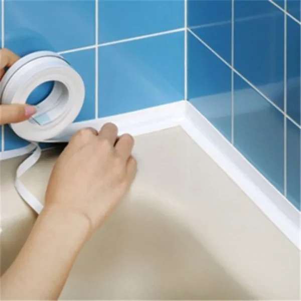 1pc Bathroom Waterproof Wall Stickers Sealing Tapes PVC Adhesive Sealing Strips Sink Edge Tape Kitchen Bathroom Accessories - Image 7