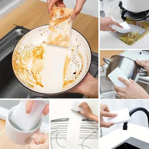 20Pcs Sponge Eraser Melamine Sponge Cleaner Kitchen Cleaning Sponge For Dish Wash Household Bathroom Cleaning Tools 100x60x20MM - Image 4