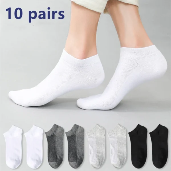 10pairs Breathable Cotton Sports Stockings Men Bamboo Fiber Autumn and Winter Men Socks Sweat Absorption Deodorant Business Sox - Image 23