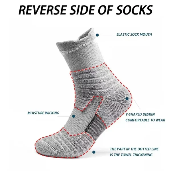 1/3 Pairs Anti-slip Football Socks Men Cotton Sock Short Long Tube Soccer Basketball Sport Socks Breathable Deodorous Sock 39-45 - Image 31
