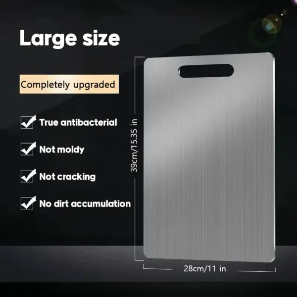 316 Stainless Steel Panel and Chopping Board Kitchen Household Thickened Double Sided Cutting Board Block Kneading Dough Board - Image 7