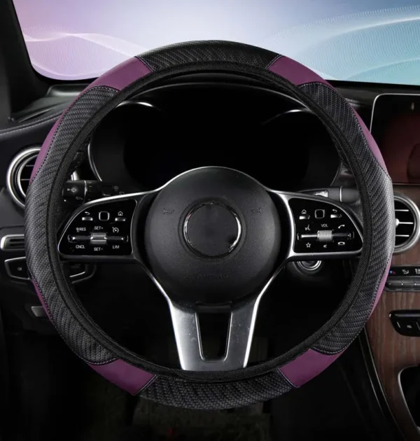 Non-inner-ring Automobile Steering Wheel Cover Leather Four Seasons for Spring Summer Autumn Winter for Men and Women - Image 29