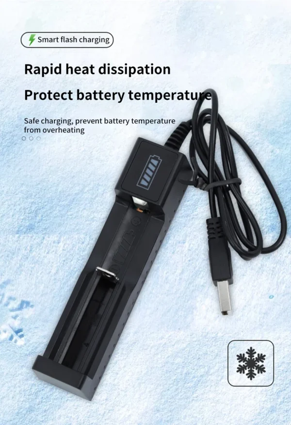 18650 Battery Charger 1/2/4 Slots Dual 18650 Charging 3.7V  Rechargeable Lithium Battery USB Charger For 16340 14500 18650 - Image 16