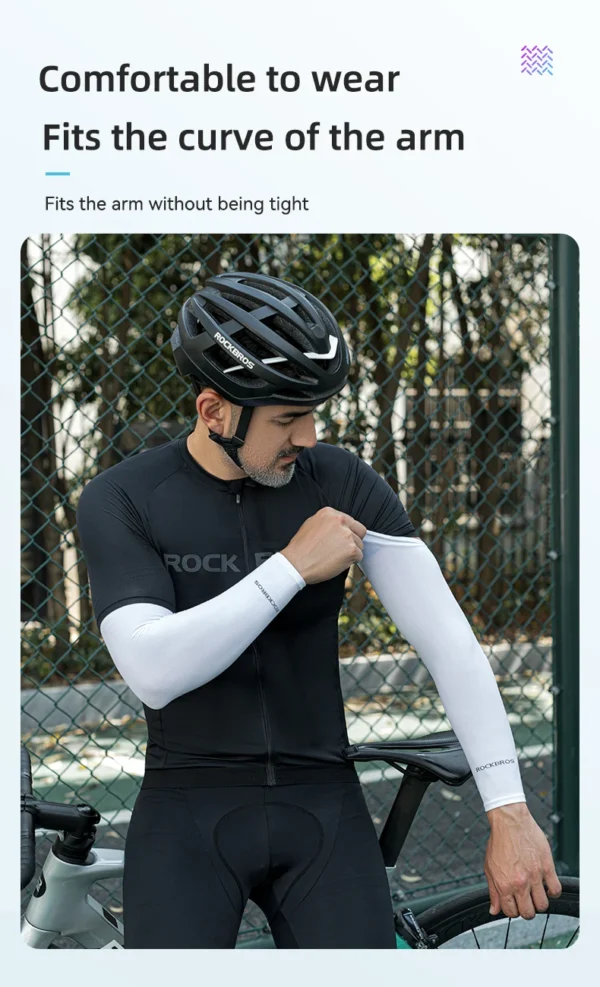 ROCKBROS Ice Silk Bicycle Sleeves Summer Breathable Cycling Arm Protection Outdoor Sun UV Protect Sports MTB Road Bike Sleeves - Image 24